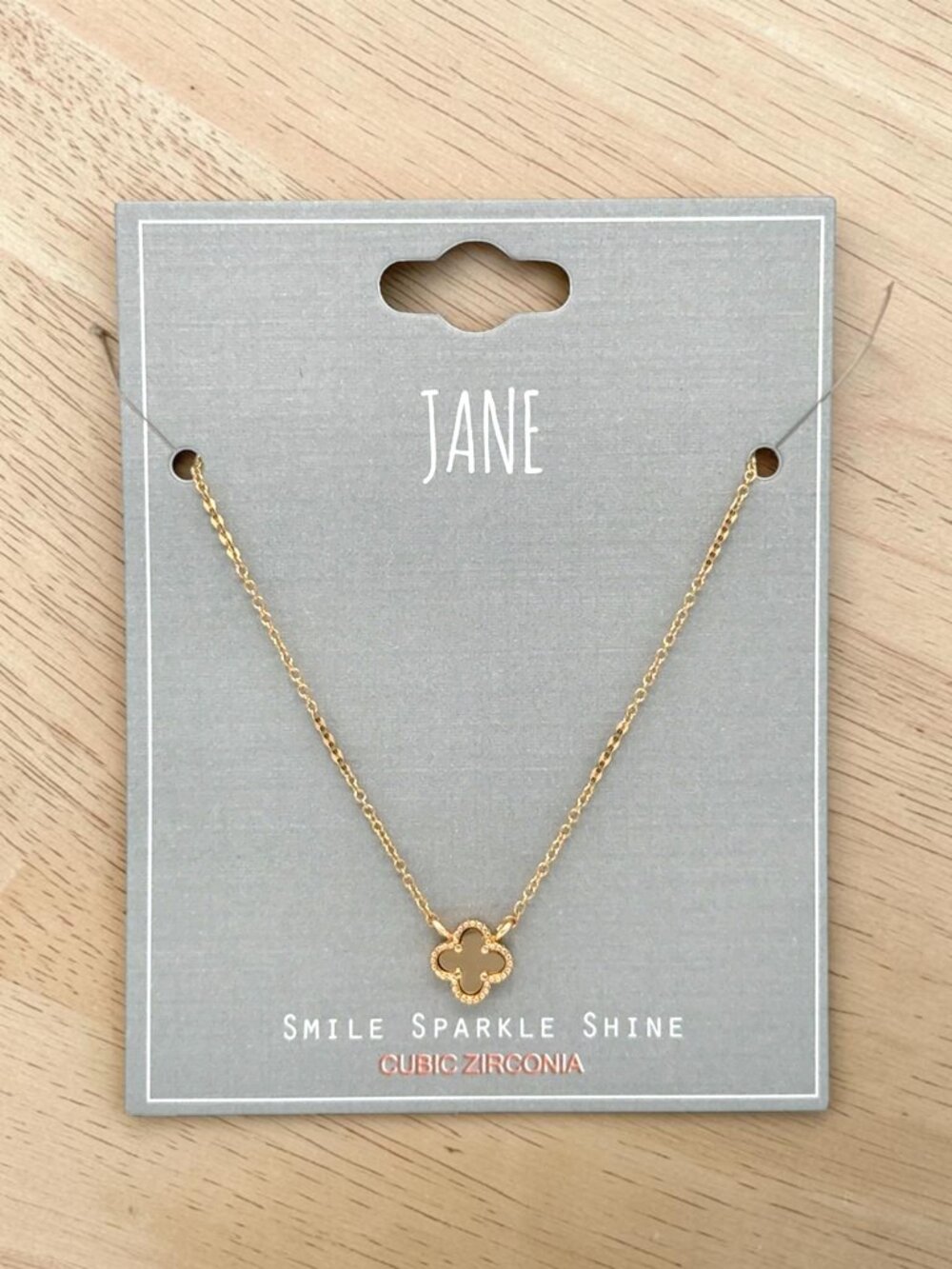 Jane Gold-Tone Petite Clover Necklace